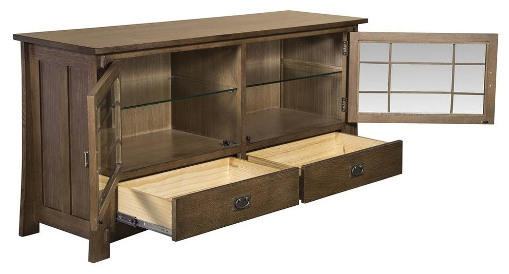 Mission Quarter Sawn Oak 60" TV Stand, Walnut