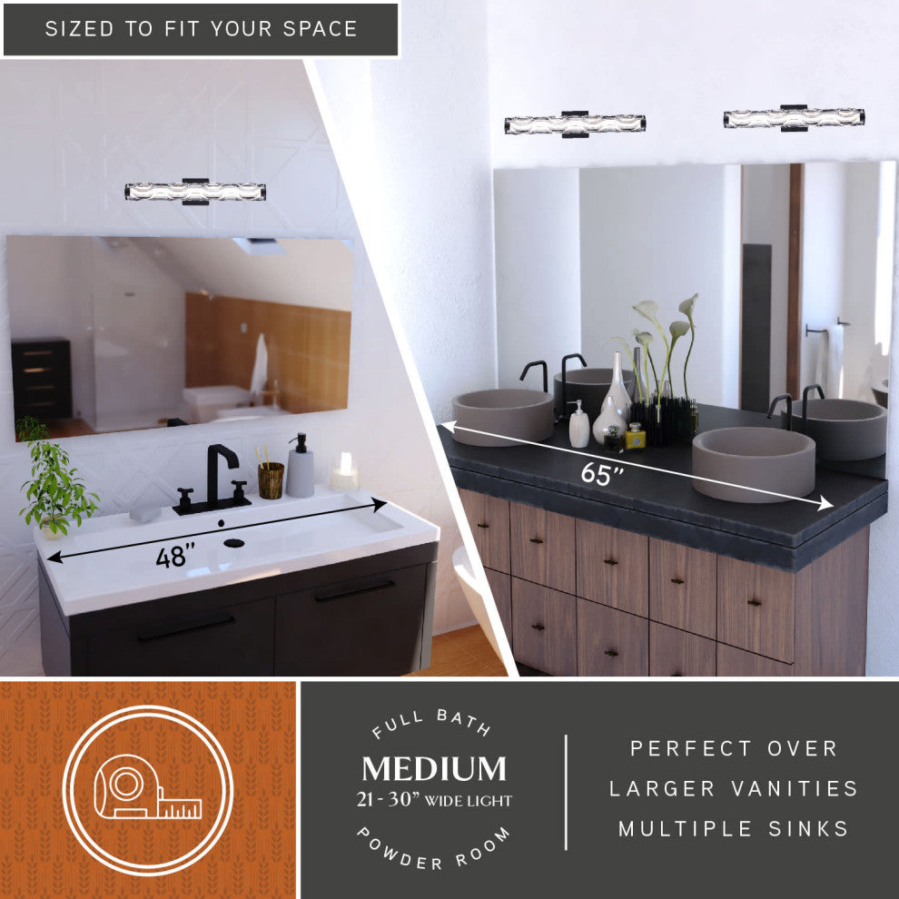 Marseille 24" LED Vanity Matte Black