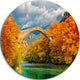 Konitsa Bridge, Photography Round Wall Art, 36"