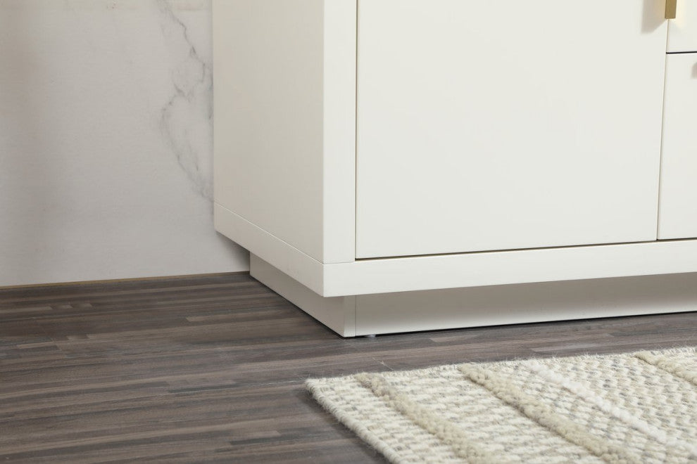 30" Single Bathroom Vanity, White, With Backsplash