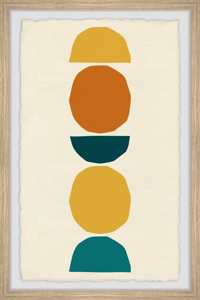 "Enclosed Circles" Framed Painting Print, 24x36