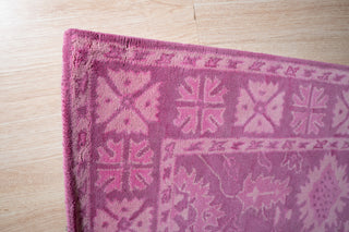 EORC Pink Hand-Tufted Wool Overdyed Rug, 5'x8'