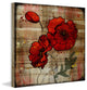 Marmont Hill, "Poppy Talk 2" by Vicki Butler Painting Print, Natural Pine Wood