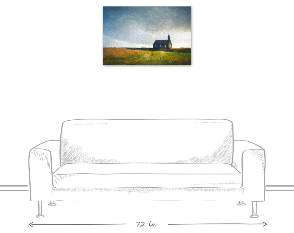 Overcast Church Setting 30x20 Canvas