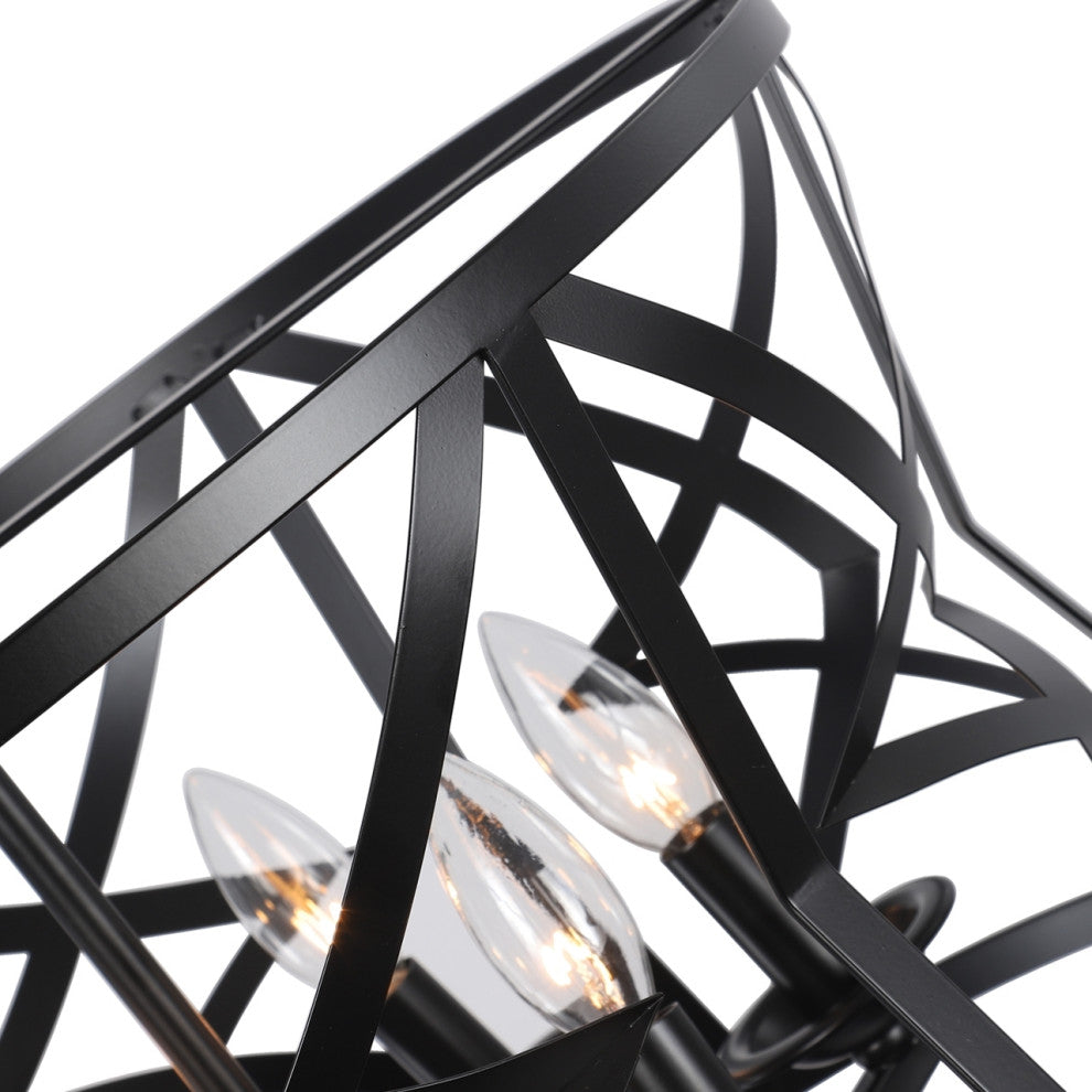 CHLOE Lighting CH6H801BK21-UP5 ALINA Farmhouse 5 Light MattBlack Ceiling Pendant