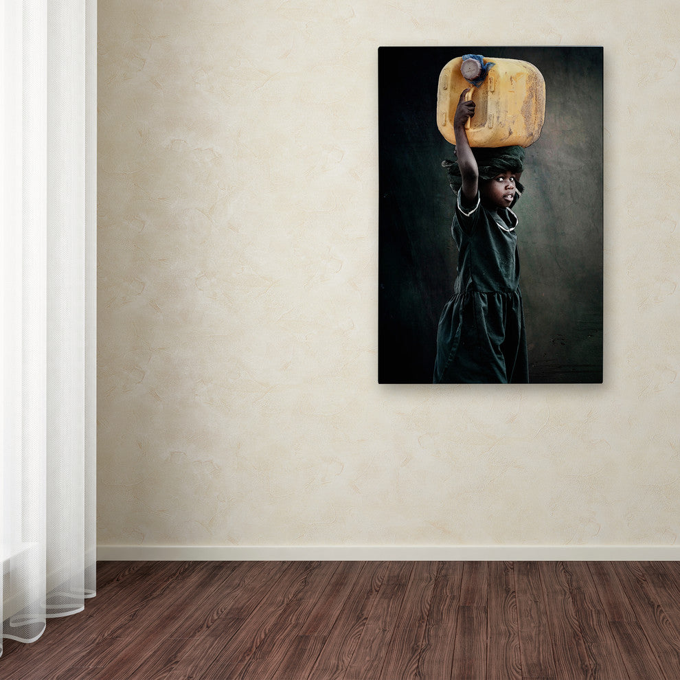 Antonio Grambone 'Carry Water' Canvas Art, 19 x 12