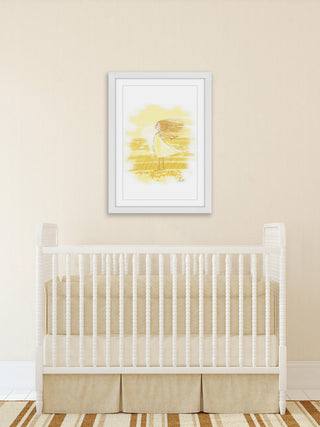"Wind Girl" Framed Painting Print