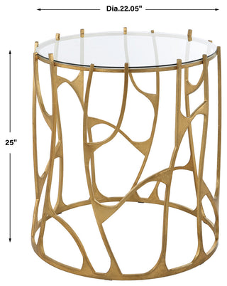 Ritual Round Gold Side Table