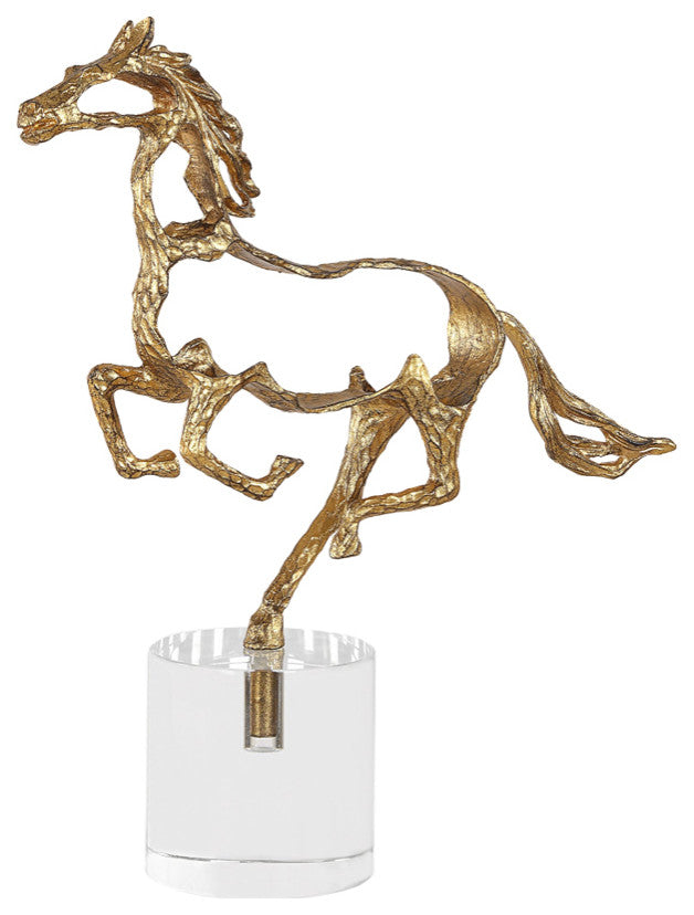 Uttermost Gallop Gold Sculpture