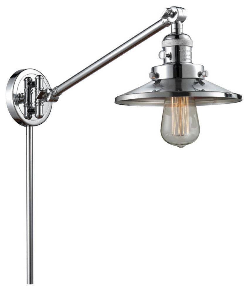 Briarcliff 1-Light LED Swing Arm Light, Polished Chrome