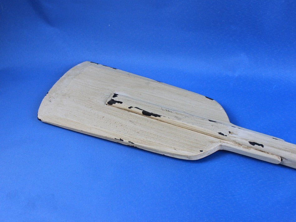 Wooden Rustic Whitewash Decorative Squared Rowing Oar, 50''