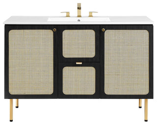 Chaucer 48" Single Sink Bathroom Vanity - Black White