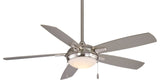 MinkaAire Nickel Lun-Aire 54" 5-Blade Indoor LED Ceiling Fan
