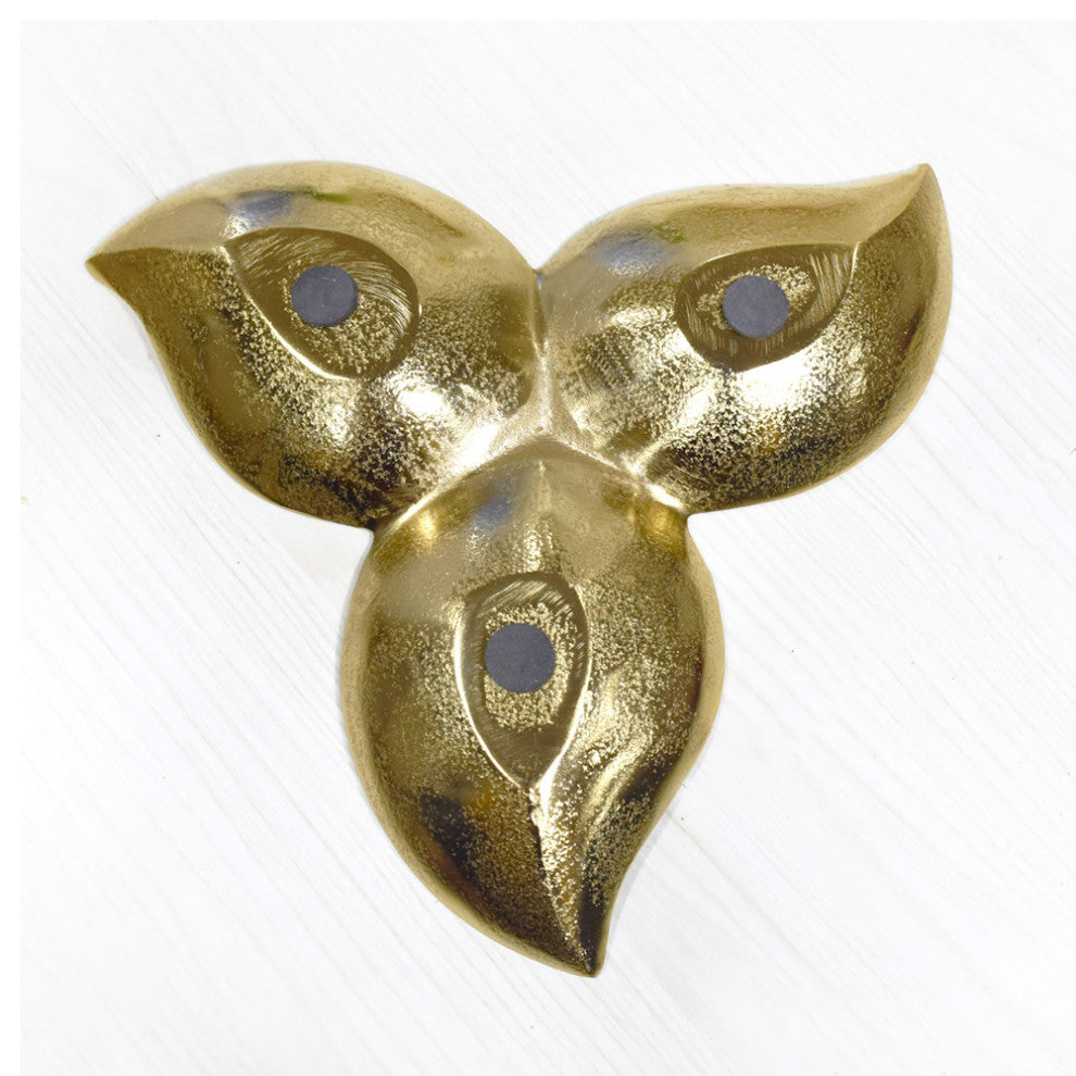 Handmade Decorative Aluminium Tray, Gold Color Coated