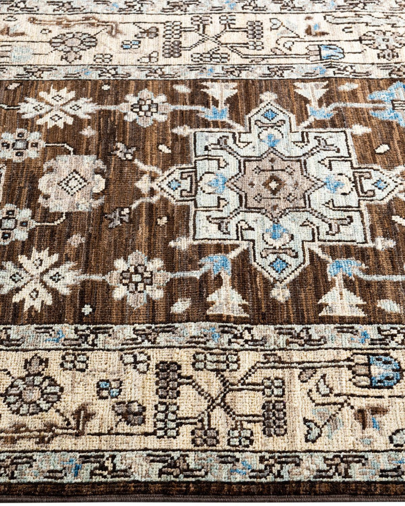 Serapi One-of-a-Kind Hand-Knotted Runner Rug Brown, 2' 9" x 9' 9"