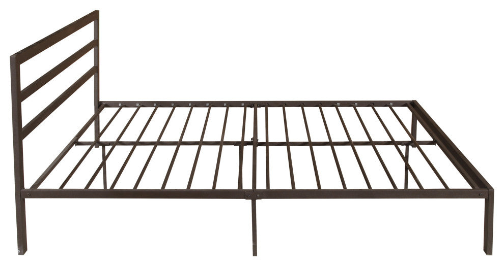 GDF Studio Jones Queen-Size Bed Frame, Hammered Copper