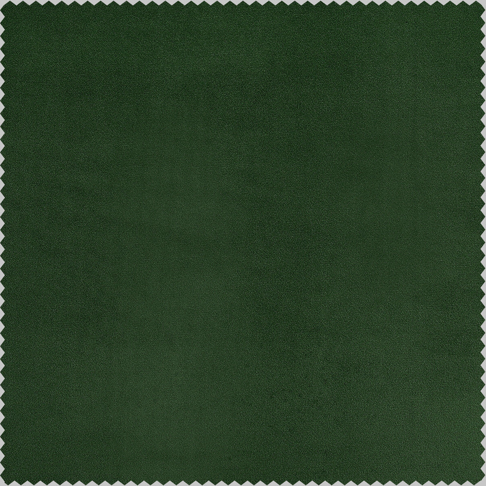 Heritage Plush Velvet Curtain Single Panel, Eden Green, 50"x108"