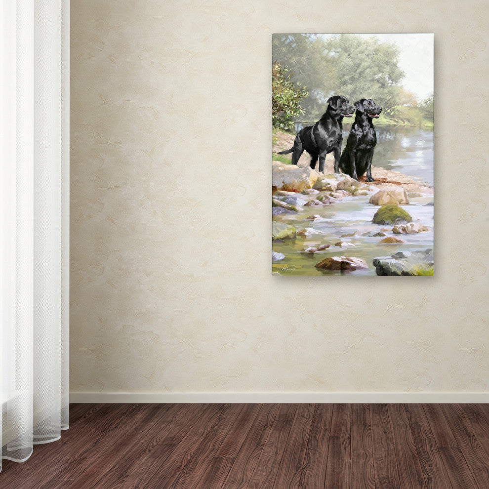 The Macneil Studio 'Black Labradors' Canvas Art, 32"x22"