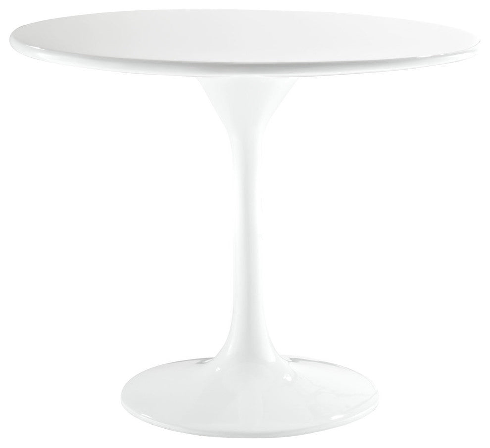 Modern Contemporary Living Room 24" Fiberglass Side Table White
