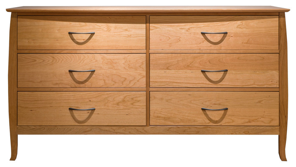 Cascade 6 Drawer Double Dresser, Natural Cherry