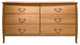 Cascade 6 Drawer Double Dresser, Natural Cherry