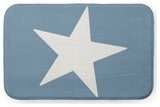 24" x 17" Big Star Bathmat, Dusty Smoke and White