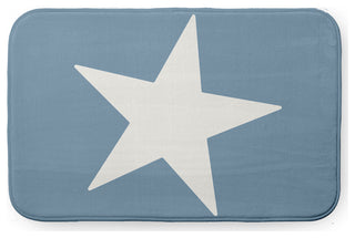 24" x 17" Big Star Bathmat, Dusty Smoke and White