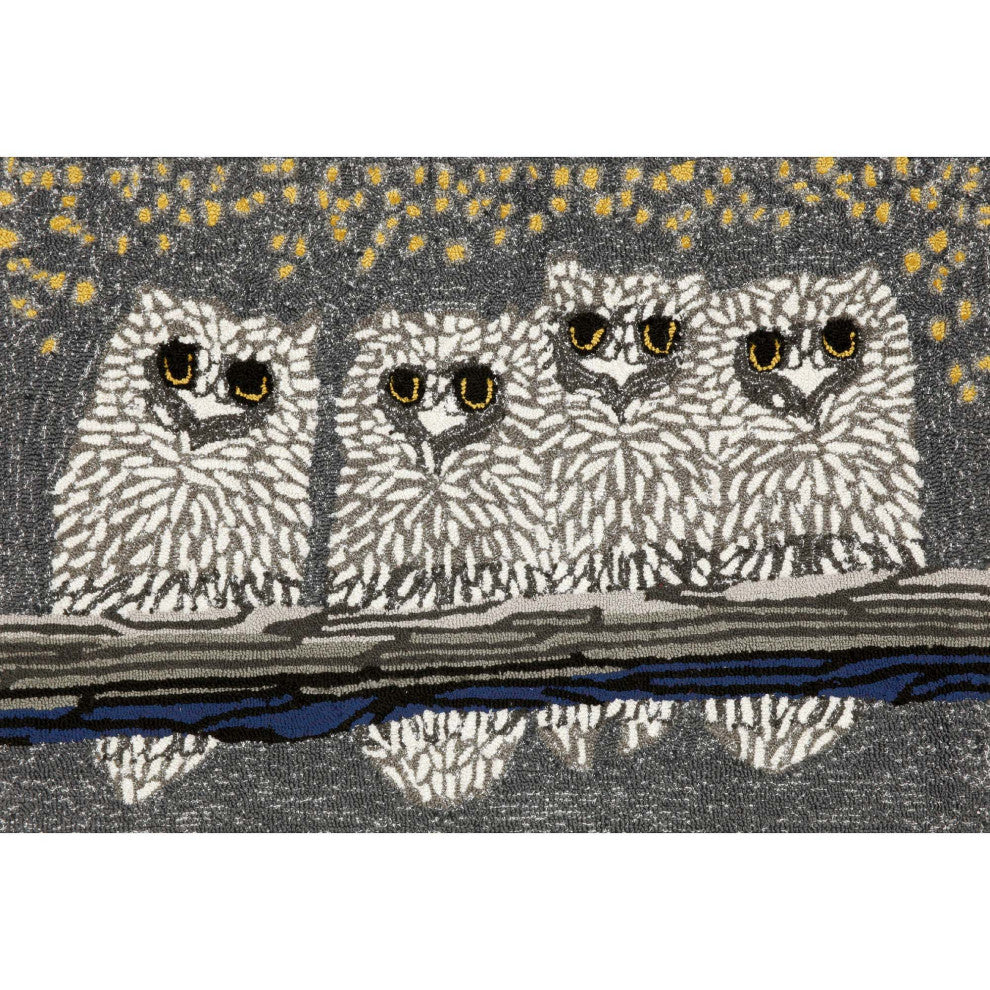Frontporch Owls Indoor/Outdoor Rug Night 1'8"x2' 6"