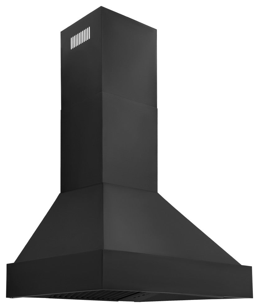 ZLINE 30" Convertible Vent Black Stainless Steel Wall Mount Range Hood