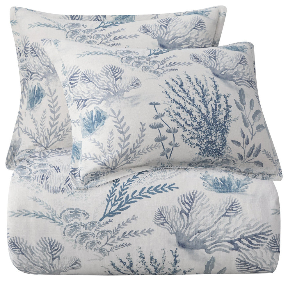 Oceania Coastal Comforter Set, 3-Piece, Blue, Super King