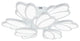 Modern Flower Petals Design LED Dimmable Semi Flush Mount Ceiling Light