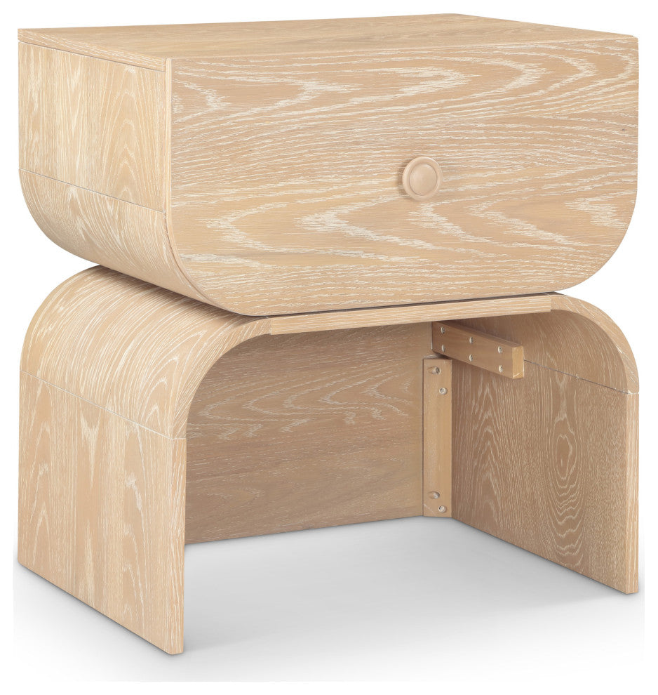 Jace Oak Veneer Night Stand, Natural