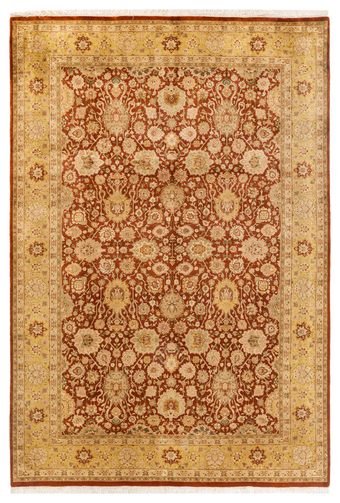 Mogul, One-of-a-Kind Hand-Knotted Area Rug Orange, 6' 3" x 9' 2"
