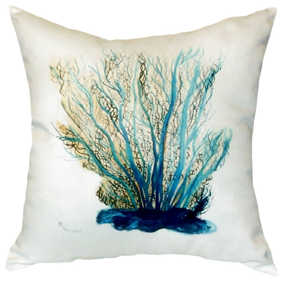 Blue Coral No Cord Pillow - Set of Two 18x18