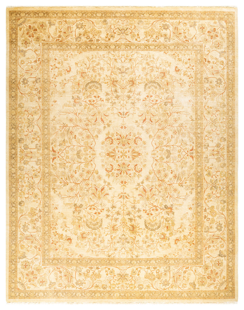 Hannah, One-of-a-Kind Hand-Knotted Area Rug, Ivory, 8' 1"x10' 4"
