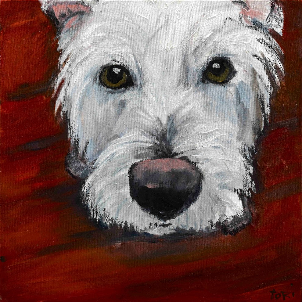 "Red Dash" Painting Print on Canvas by Tori Campisi