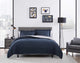 The Nesting Company Chestnut Reversible 7-Pc BIB Comforter Set-Queen-Navy/Gray