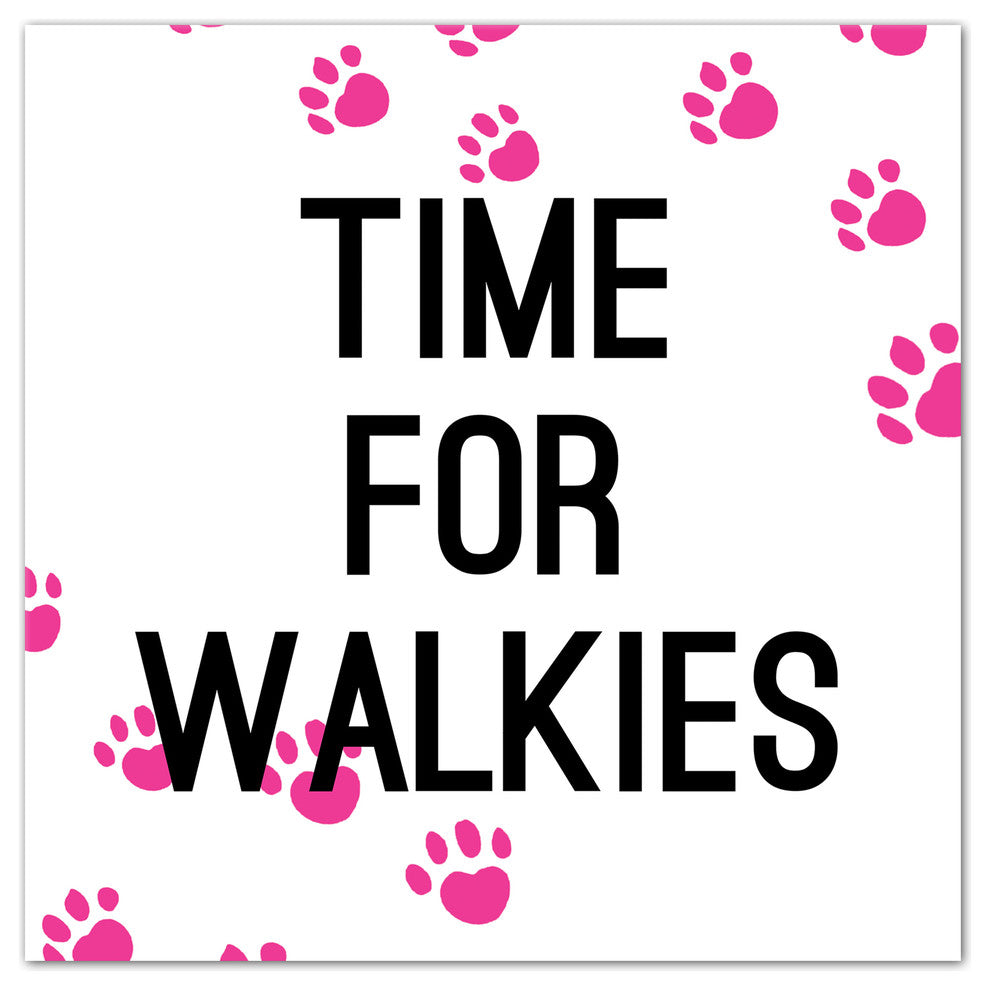 Designs Direct Time For Walkies 12x12 Canvas Wall Art