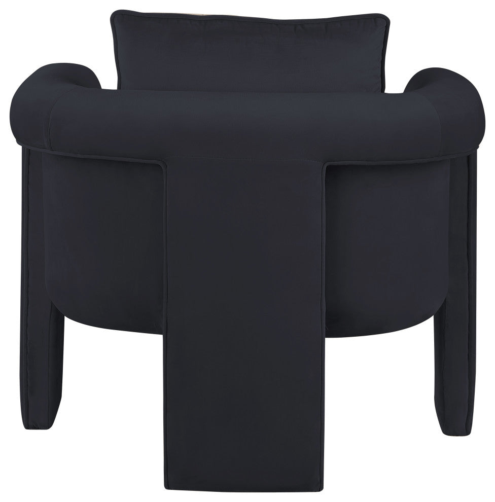 Sloan Velvet Accent Chair, Black