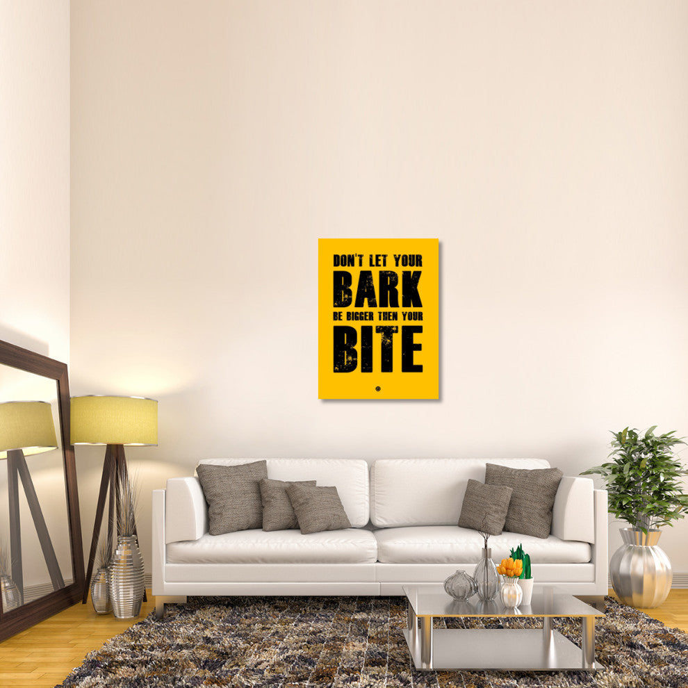 "Bark And Bite Poster Yellow" Fine Art Print