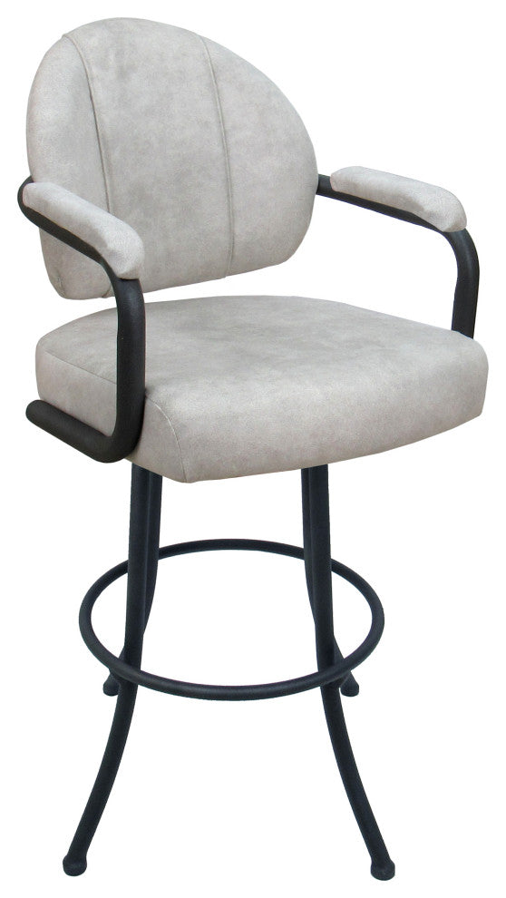 Swivel Counter 26", 30" or Extra Tall 34" Metal Bar Stool M-70, Outlier Stucco - Gray, 26"