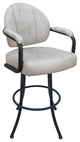 Swivel Counter 26", 30" or Extra Tall 34" Metal Bar Stool M-70, Outlier Stucco - Gray, 26"