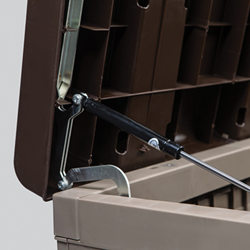 Starplast 153 Gallon Plastic Deck Box, Mocha Brown