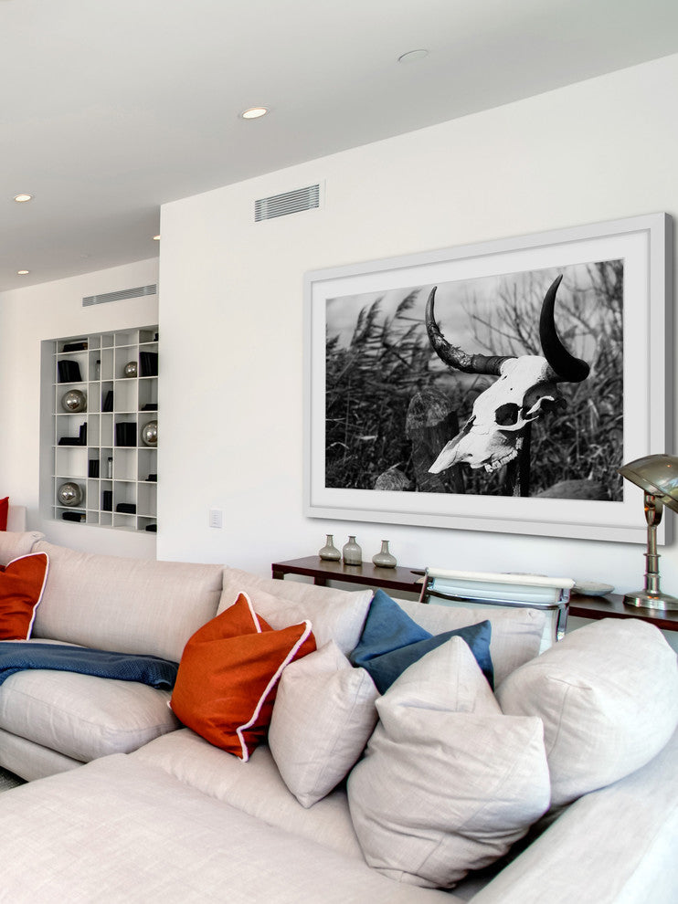 Marmont Hill, "Skull in the Grass" Framed Painting Print, 30x20