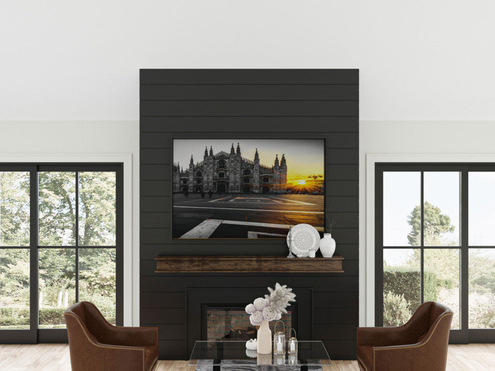 Dogberry Collections Cottage Mantel, Dark Chocolate, 48