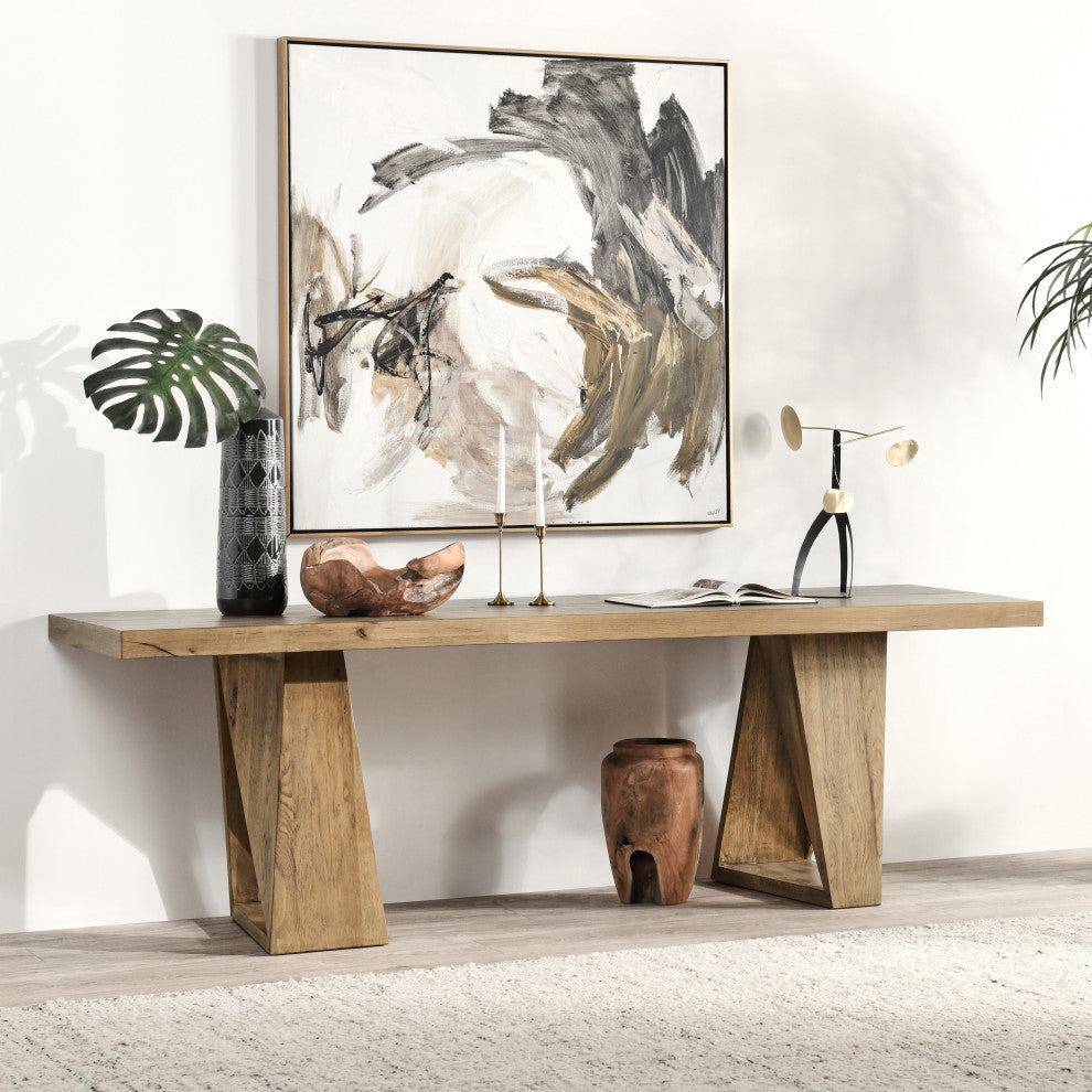 Arleth 94" Oak Console Table, Natural Oak