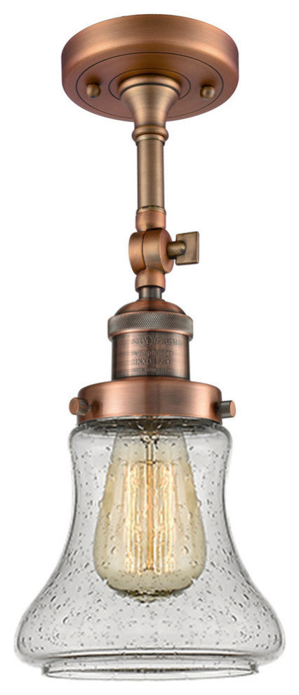 Innovations Lighting 201F-Ac-G194-Led 1 Light Dimmable Led Semi-Flush Mount