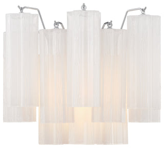 Crystorama Lighting Group ADD-302-WH Addis 2 Light 12" Tall Wall - Aged Brass