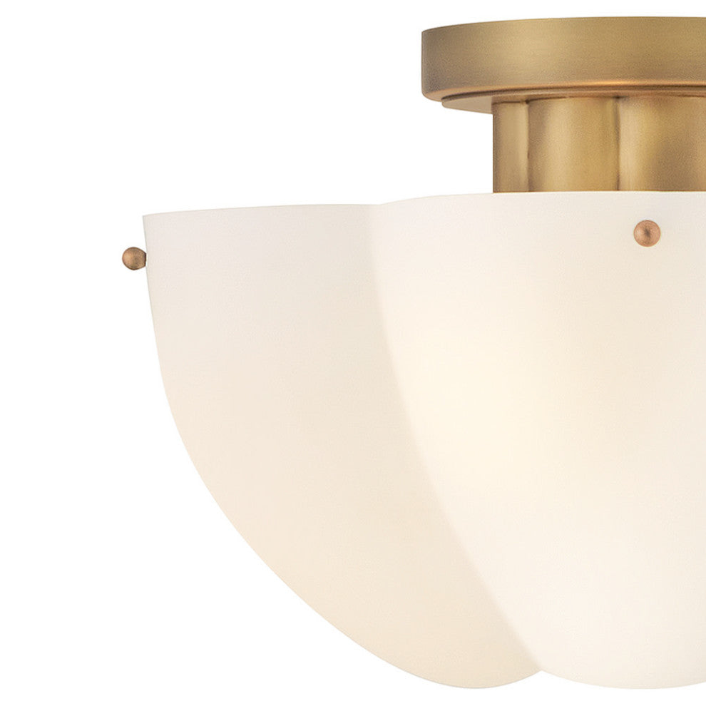 Hinkley Becca Medium Semi-Flush Mount, Heritage Brass