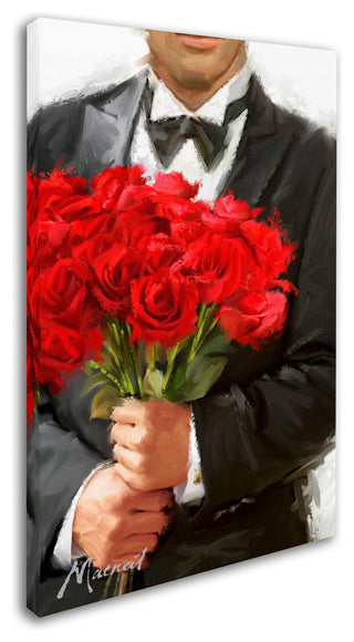 The Macneil Studio 'Red Roses' Canvas Art, 19"x12"